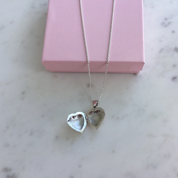Sterling Silver Puffed Heart Locket Necklace - Picture 7 of 16